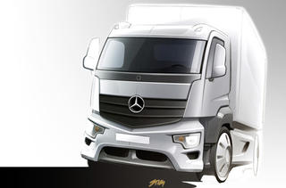Boceto del aspecto del nuevo Mercedes Antos.