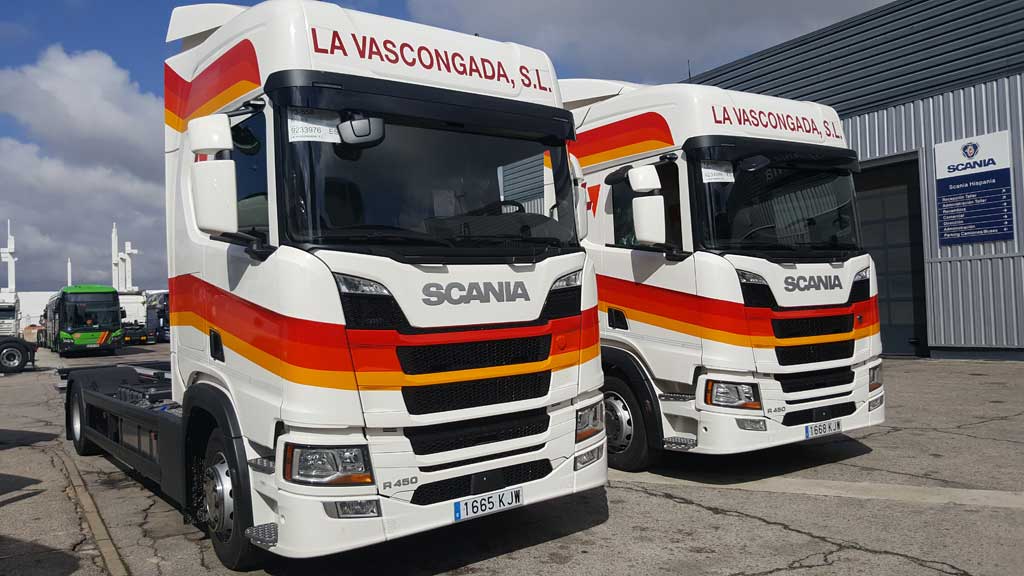 La Vascongada, S.L. incorpora 4 Scania a su flota