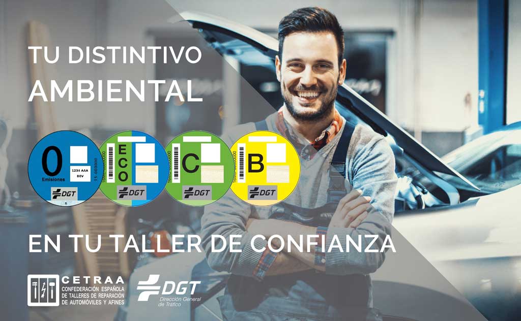 Los conductores podrán solicitar el distintivo ambiental en su taller de confianza