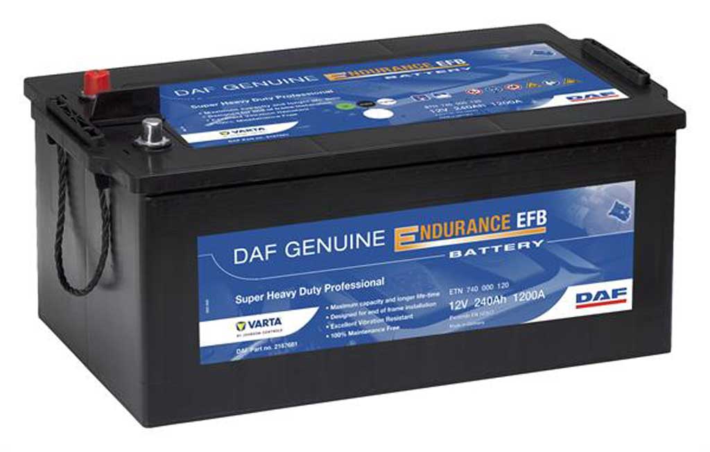 Nuevas baterías DAF Genuine Endurance EFB