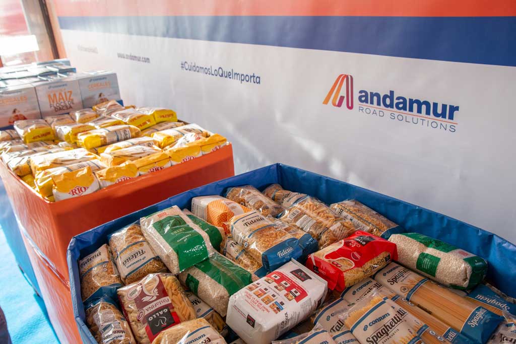 Andamur recauda 1.284 kilos de alimentos para Cáritas