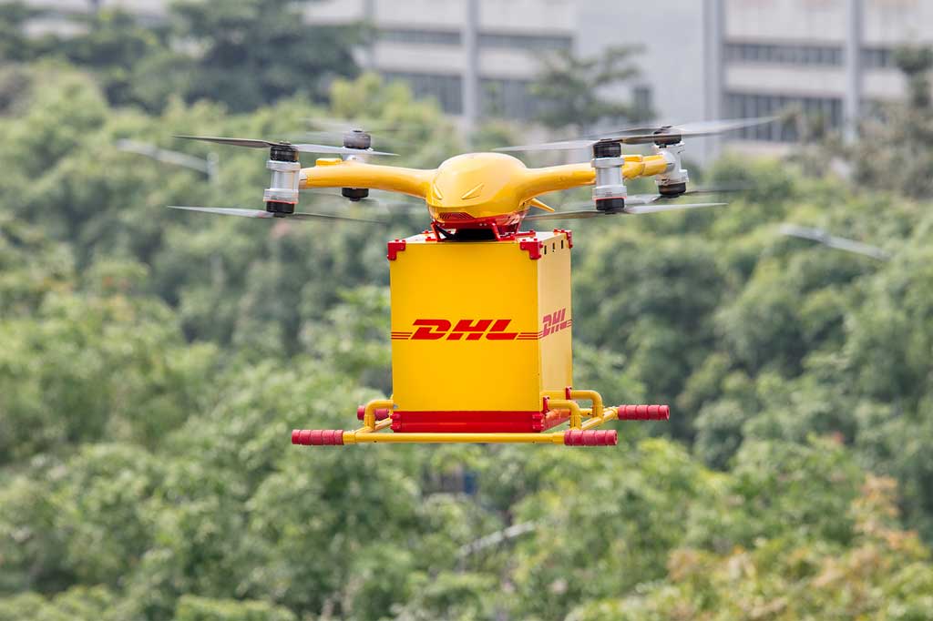 DHL Express lanza su primer servicio de entrega con drones