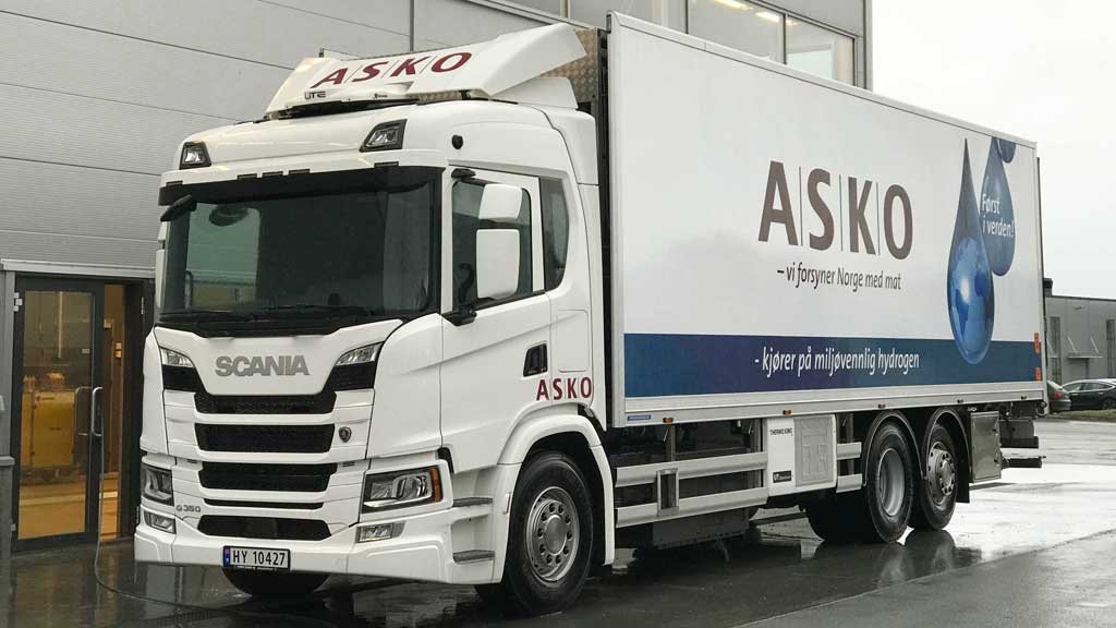 ASKO incorpora a su flota camiones Scania de hidrógeno