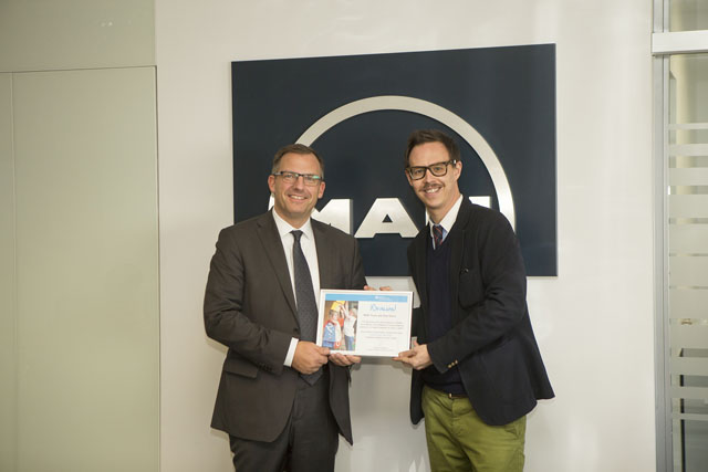 MAN Truck & Bus Iberia dona 10.000 euros a Aldeas Infantiles SOS