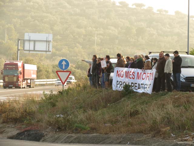 Movilización por la gratuidad de los peajes y la circulación de camiones en la N-340