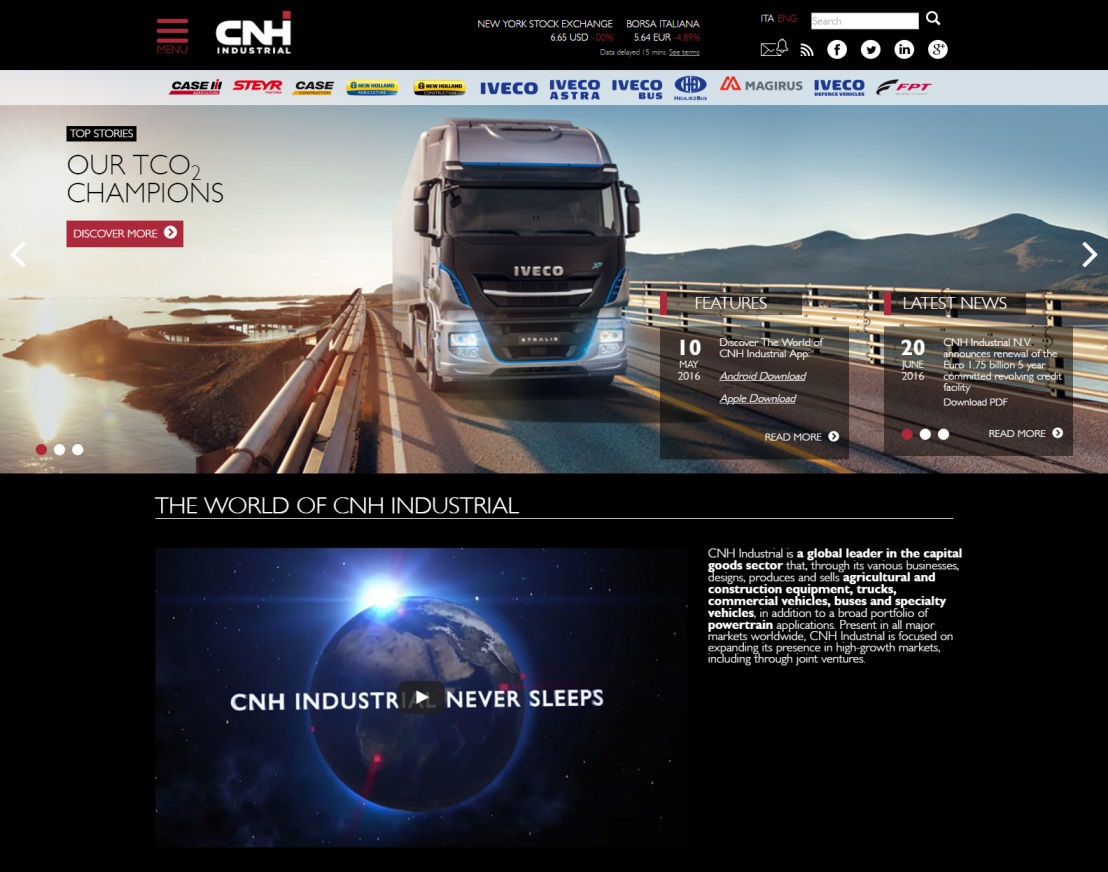 CNH Industrial lanza una nueva web