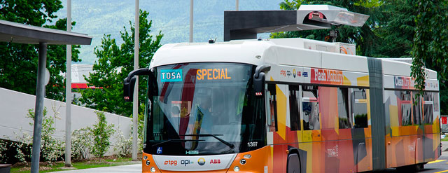 Una batería de autobús que se recarga en 15 segundos
