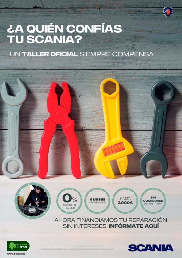 Scania financia las reparaciones sin intereses