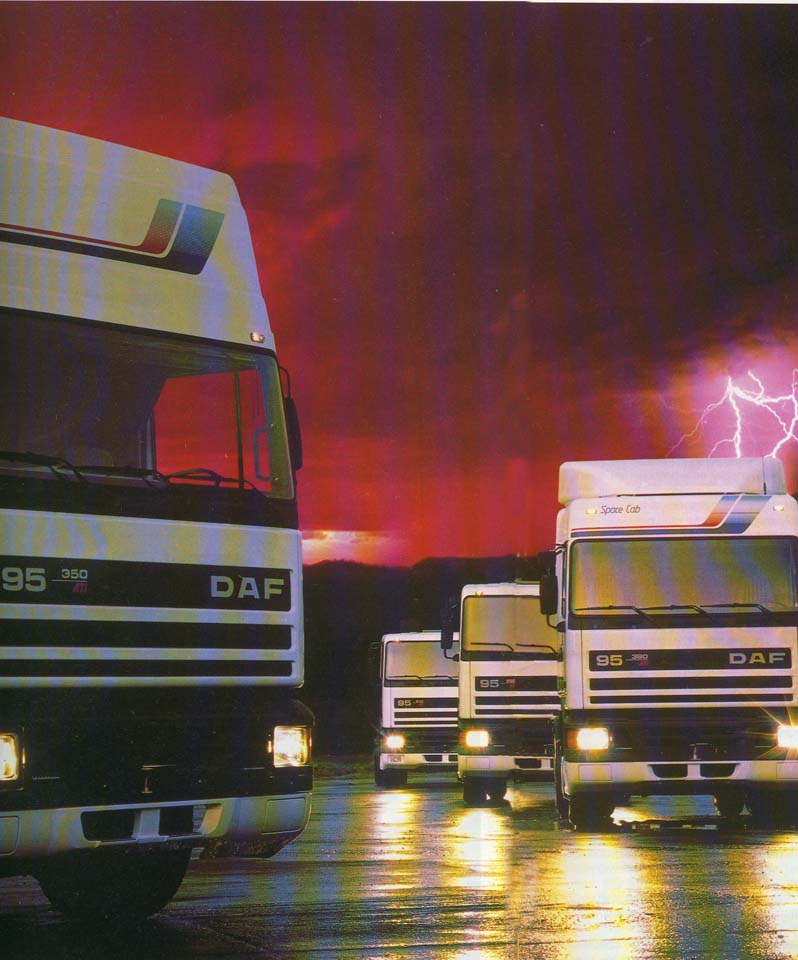 Gama DAF 95 merecedora del Truck of the Year en 1988.