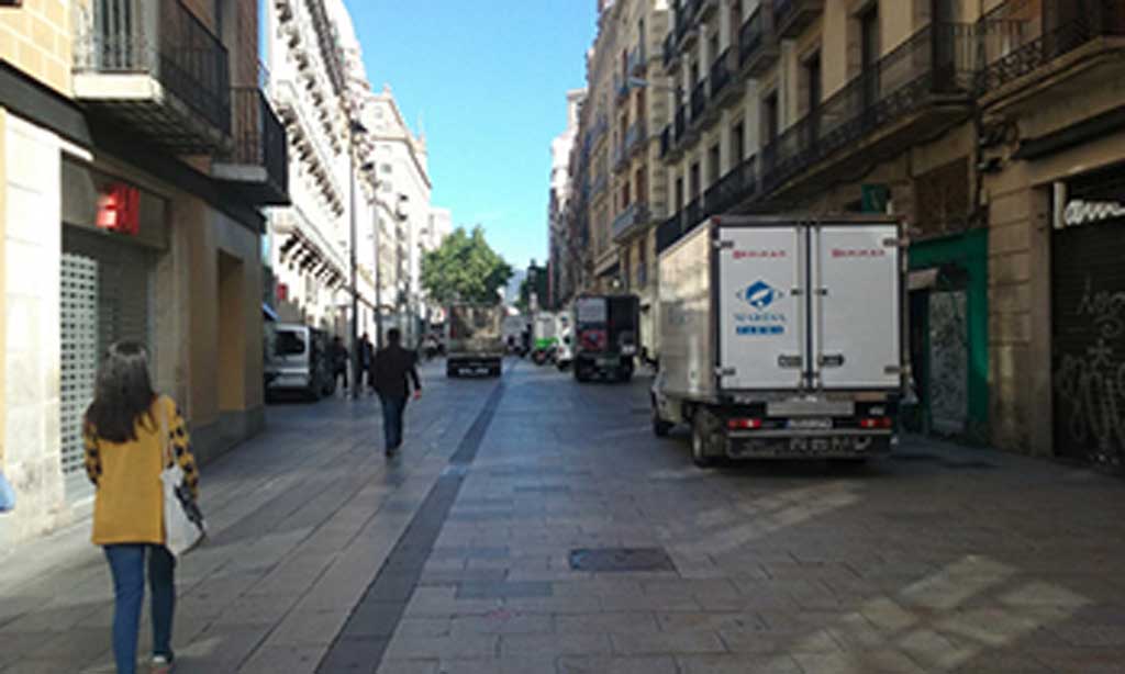 Descarga matinal en Barcelona