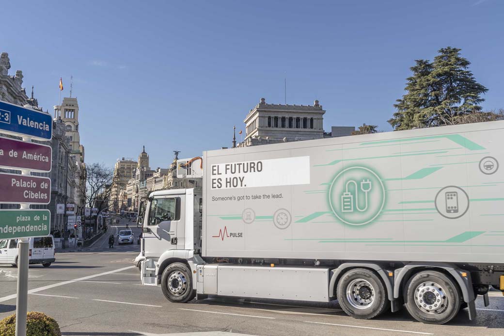 Un camión cien por cien eléctrico como este MAN no está sujeto a las restricciones medioambientales como las de la iniciativa "Madrid Central".