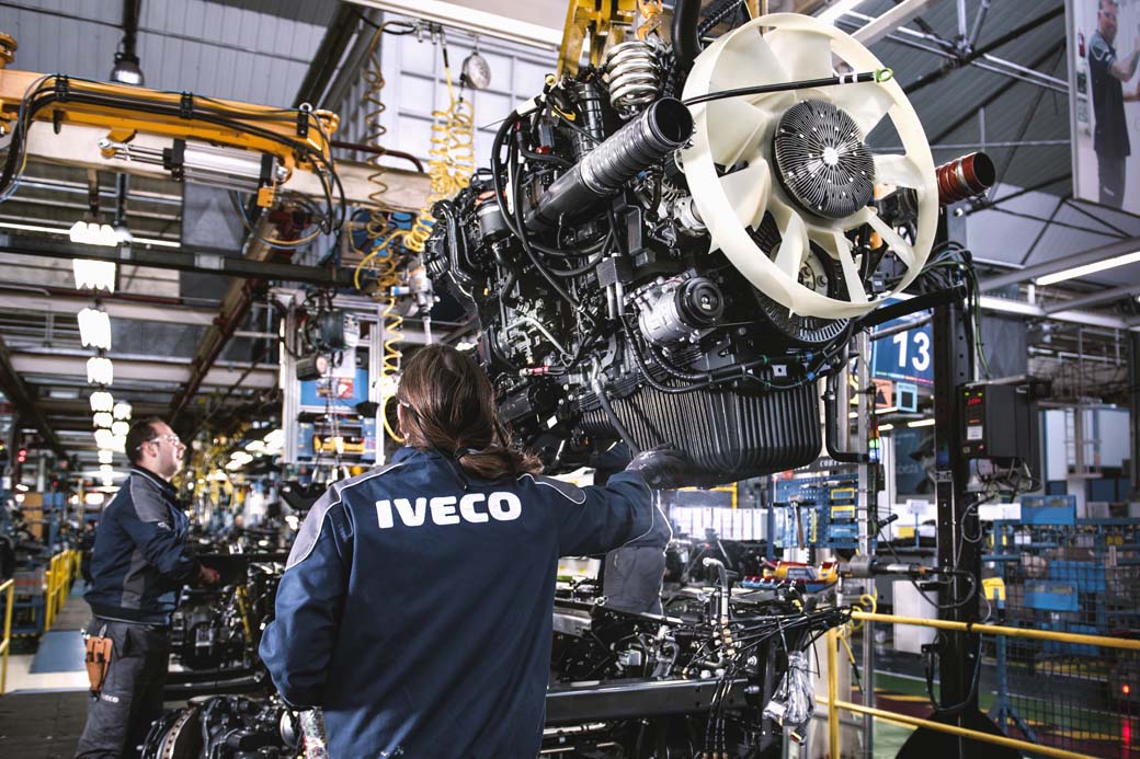 La cadena de producción de IVECO en Barajas, Madrid, es la encargada de producir los nuevos S-WAY y X-WAY.