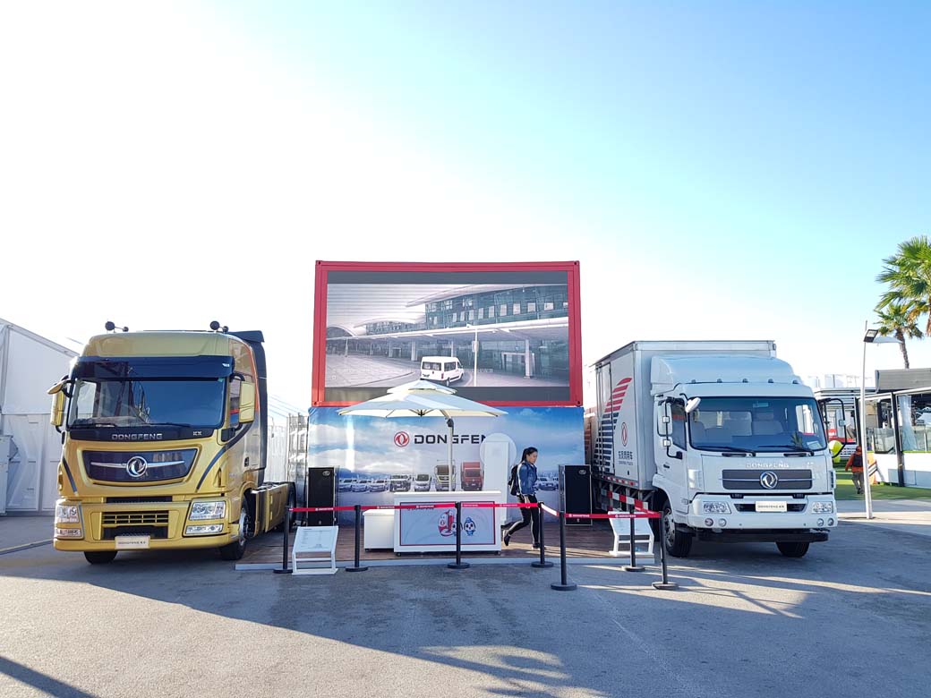 La primera oportunidad para observar en España los camiones del gigante chino Dongfeng en el puerto de Alicante.