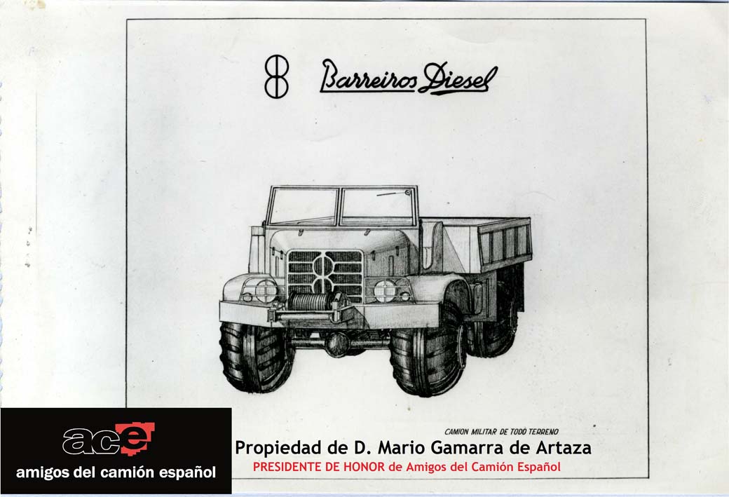 El Abuelo, camión militar 4x4, primer vehículo de Barreiros diseño de Mario Gamarra.