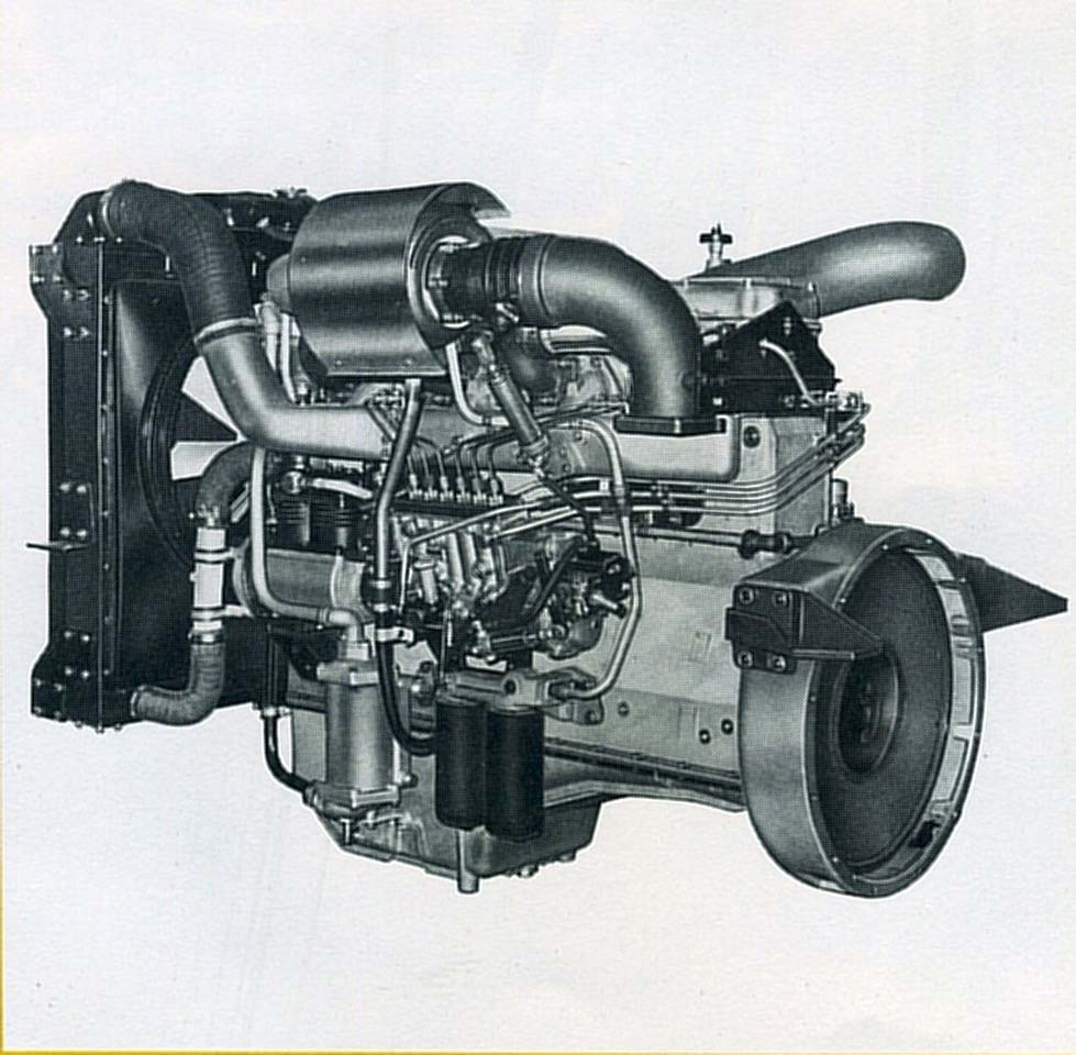 En 1968 DAF lanzaba un nuevo bloque motor de 11,6 litros de cilindrada y seis cilindros en línea con turbo.