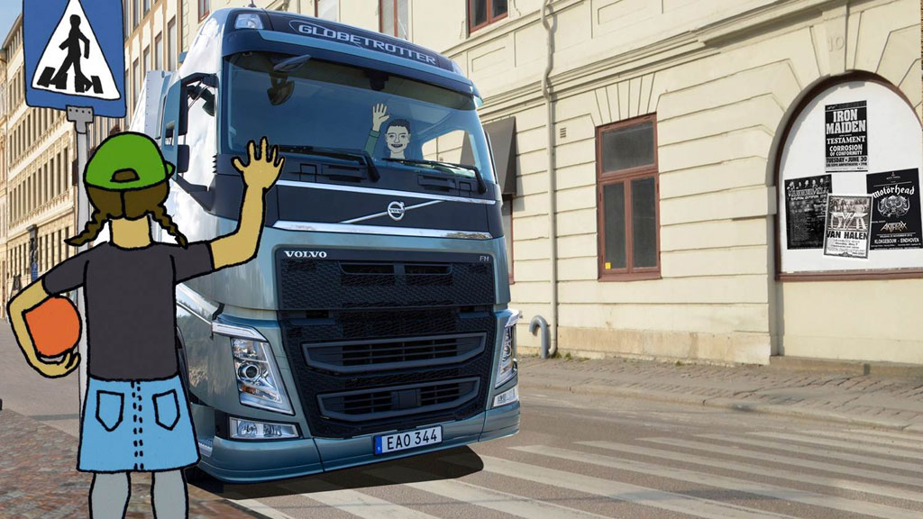 Para, mira, saluda Volvo Trucks