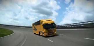 El Active Brake Assist 2 en acción en el Mercedes Actros