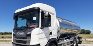Apuesta por Scania con un vehículo de gas para el transporte de leche Scania GNL