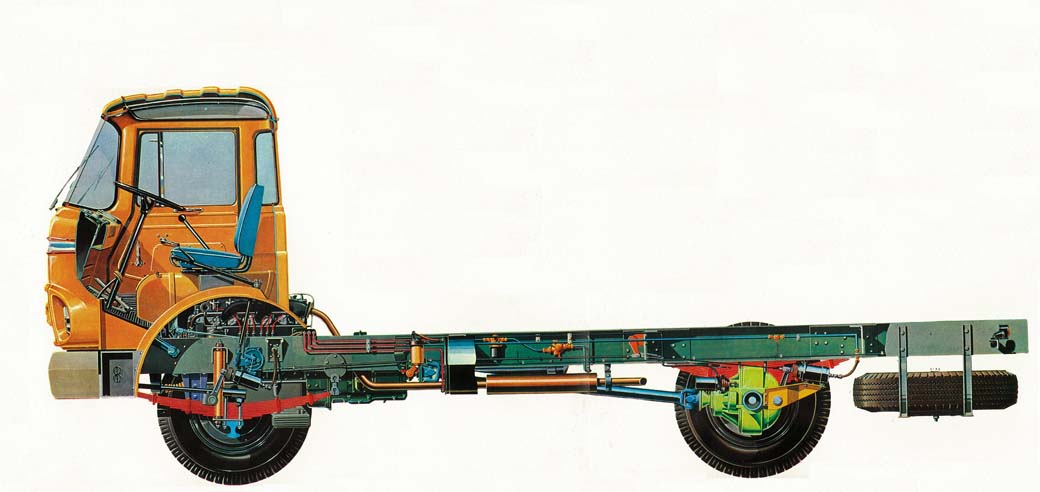 Esquema técnico del Barreiros Saeta 65 para 6.500 kilogramos de carga útil.