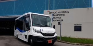 TUS Santander prueba el microbús de gas natural de Iveco TUS prueba el microbús de Iveco