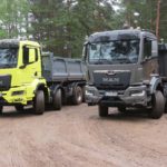 Camiones MAN offroad todoterreno TGX TGS TGM y TGL La serie pesada TGS en versión rígido de hasta cuatro ejes y configuraciones de tracción 8X4 y 8X8 son los grandes protagonistas en la serie para obras y construcción de MAN Truck & Bus.