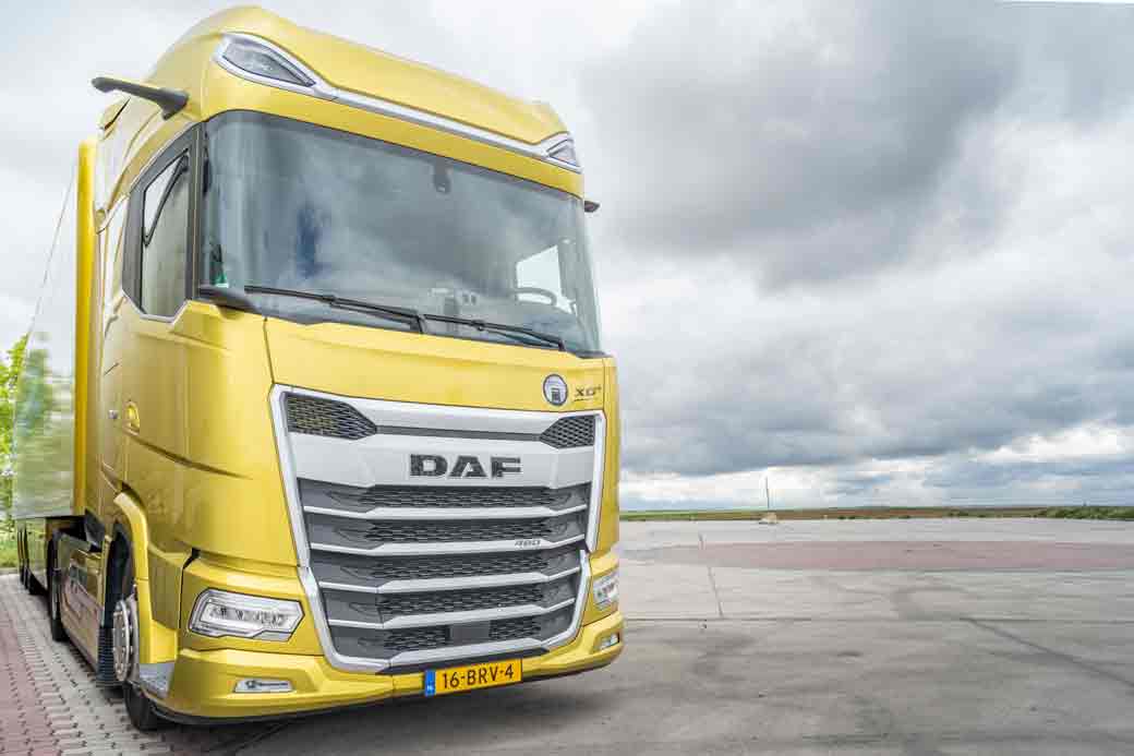 La aerodinámica exterior del DAF XG+ colabora en el funcionamiento eficiente del camión.