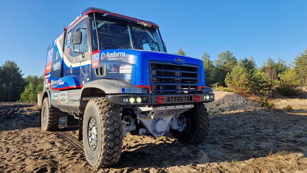 El camión 4X4 del equipo de Llovera y Ford Trucks España ha sido potenciado hasta los 1.050 CV.