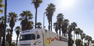 Transporte eléctrico a larga distancia 3.000 kms con 20 T de naranjas y cero litros de gasóleo. El Transportista suizo Krummen Kerzers hace historia al realizar el primer transporte comercial con una tractora eléctrica Volvo Trucks FH Electric y 20 T de naranjas como carga útil entre Valencia y Zurich.