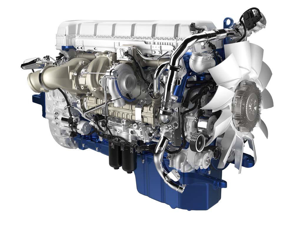 Motor Volvo Trucks D13 TC con tecnología Turbo Compound en su versión de 460 CV y 2.600 Nm.