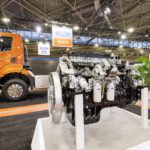 Ford Trucks también ha mostrado en Solutrans 2023 un motor térmico preparado para funcionar con gas HIdrógeno en su programa sobre transporte cero emisiones.