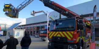 Camiones de Bomberos así son SICUR 2024 Renault Trucks mostró la primera autoescalera eléctrica de 19 T ZE electric de 33m de alcance.