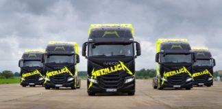 Gira mundial de Metallica con camiones y buses IVECO METALLICA M72 Serie especial limitada IVECO S-Way Metallica M72.