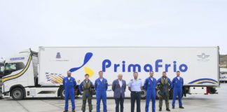 La Patrulla Águila y Primafrio volando juntos La Patrulla Águila y Primafrio volando juntos