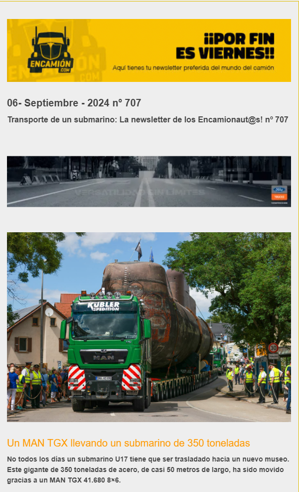 La newsletter de Encamion.com nº 707