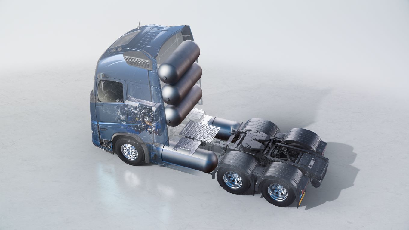 Volvo Trucks está experimentado también con el hidrógeno como combustible.