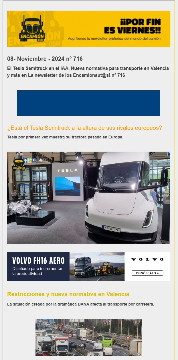 Newsletter de encamion.com nº 716.