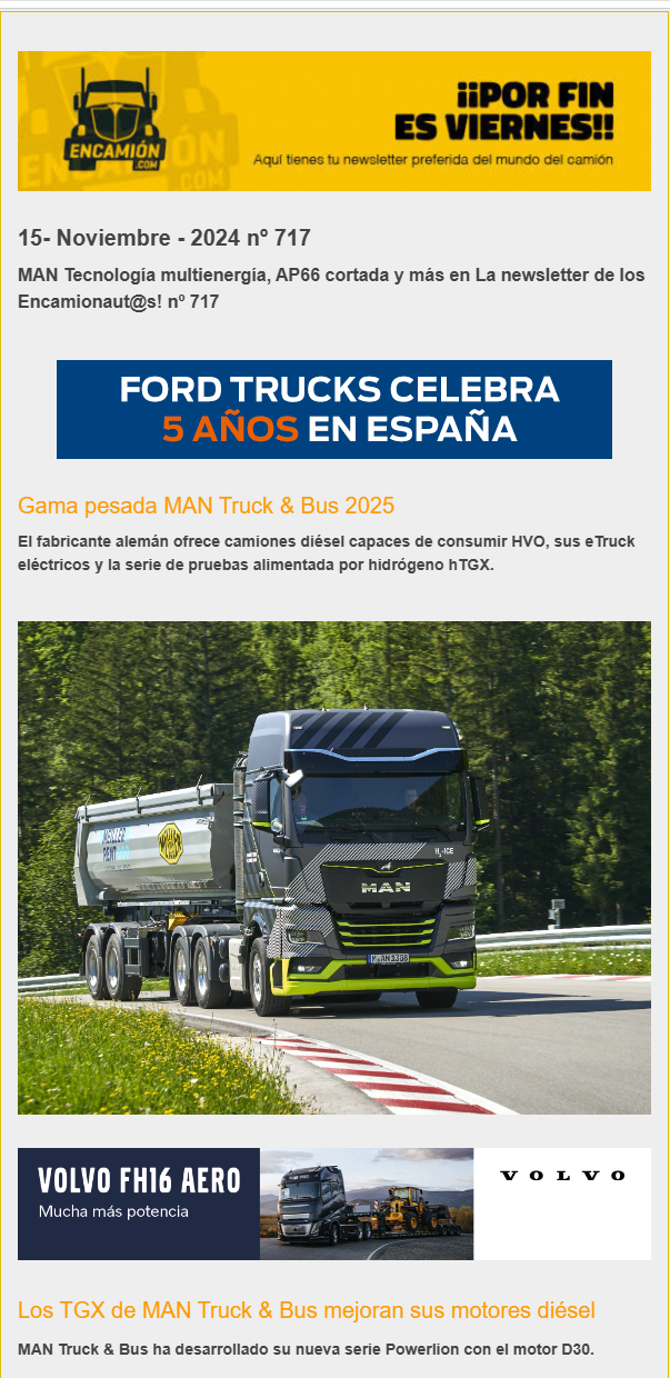 Newsletter de encamion.com nº 717.