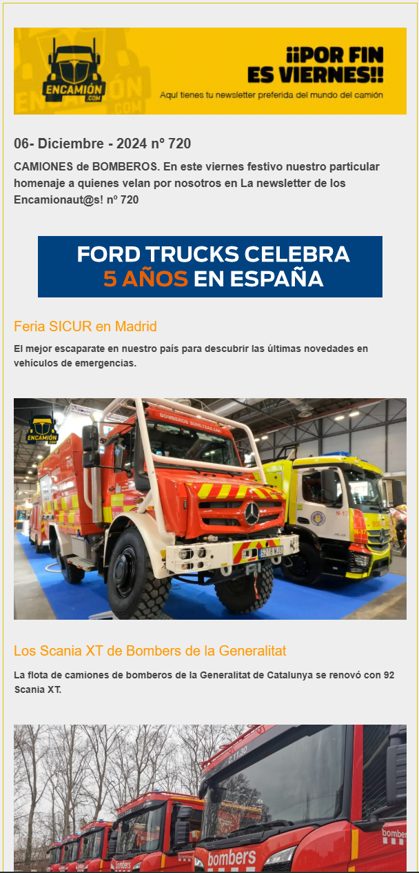 La newsletter de los encamionaut@s Nº 720.