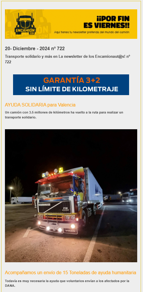 La newsletter nº 722 de los encamionaut@s.