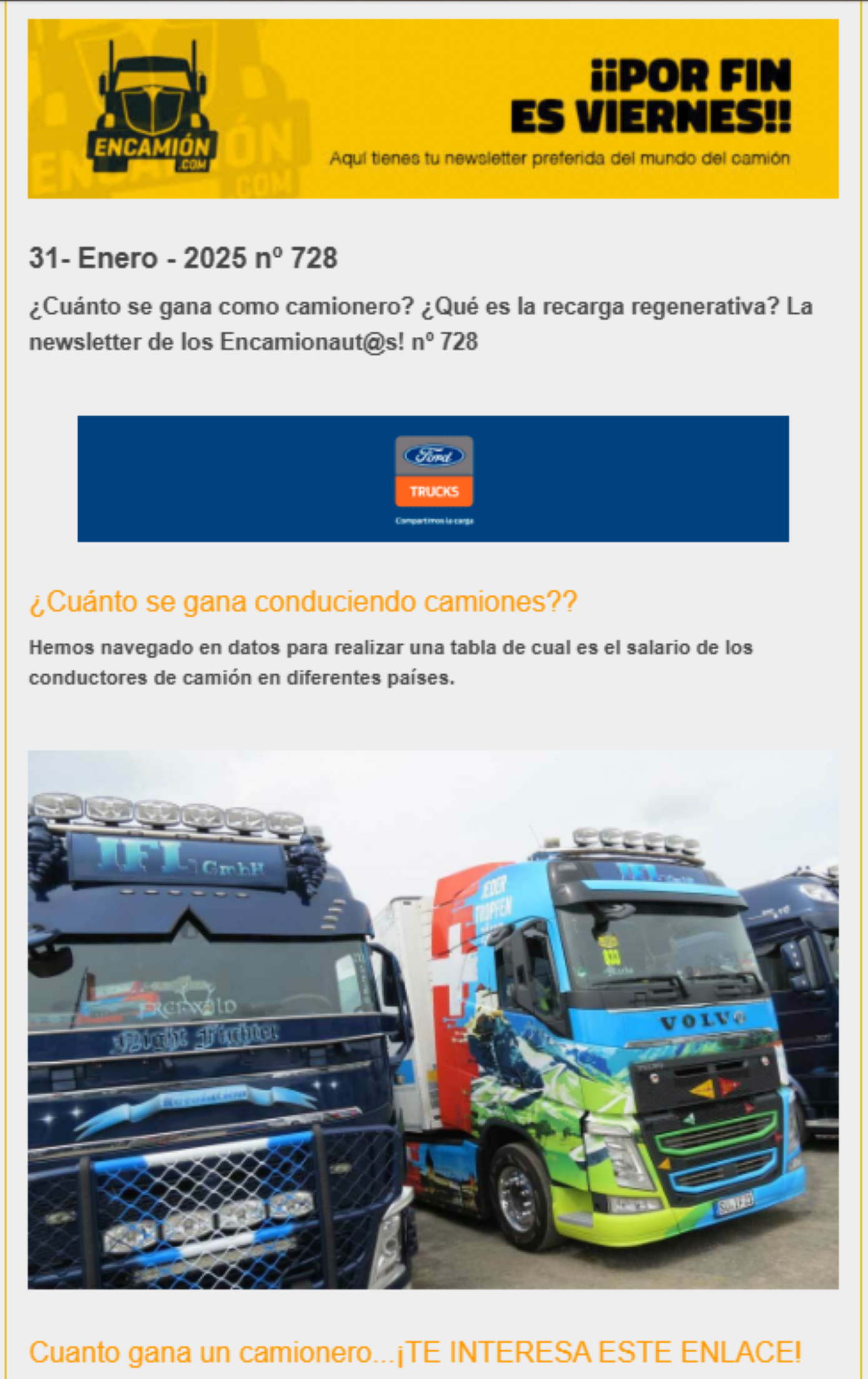 ¡La newsletter de los Encamionaut@s! nº 728