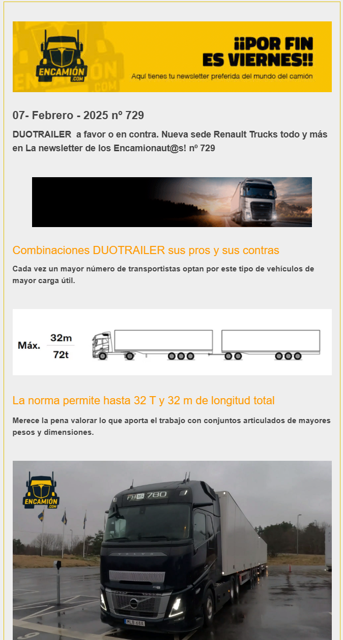 La newsletter de encamion.com nº 729