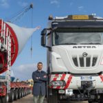 Transportes especiales de palas eólicas de 81 metros