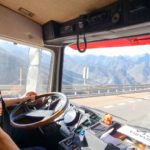 Puerto Pajares N-630 con el Volvo F12 Conan y Alberto Puerta Alberto Puerta al volante del Volvo F12 Conan en el Puerto de Pajares.