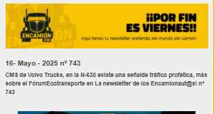 Ya está aquí la newsletter de encamión nº743