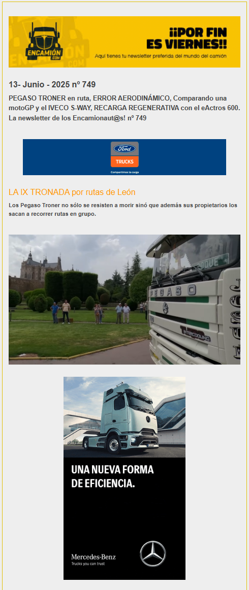 La newsletter de los encamionaut@s nº 750 La newsletter de los encamionaut@s nº 750