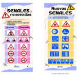 Nuevas señales de la DGT Las señales de tráfico actualizadas entran en vigor el 1º de Julio.