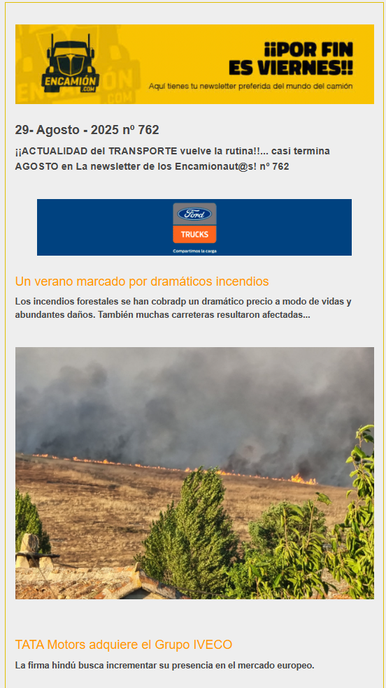 La newsletter de encamion nº 762.