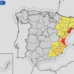 PELIGRO por LLUVIAS EXTREMAS en la carretera Alertas por Lluvias torrenciales en el Este de España a 29 Septiembre de 2025.