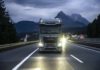 eTruck de MAN de ruta nocturna por Brennero