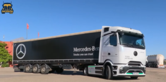 Prueba Mercedes Benz eActros600 eléctrico CASO REAL EN RUTA A-2 CASO REAL en ruta Vídeo Mercedes Benz eActros600 en ruta Madrid-Zaragoza-Madrid.
